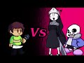 Crucify but it’s chara♥️ vs taki⚫️and sans.💙