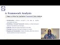 Framework Data Analysis