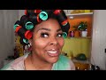 How To Do a ROLLER SET on Black Natural Hair | NO HEAT REQUIRED!!