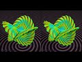 Triple Mobius ROtating in 3d - Cross-eyed stereoscopic 3d - POV-Ray - Right click to LOOP
