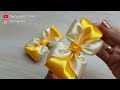 Tutorial Membuat Pita Dari Dua Warna Pita Satin || DIY Ribbon Bow