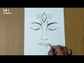 Lord Bholenath face pencildrawing || God shivji drawing/Mahashivratri drawing@TaposhiartsAcademy