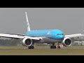 Unbelievable AIRBUS A380 CROSSWIND LANDING, GO AROUND + SHARP RIGHT TURN during a STORM (4K)