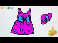 How To Draw A Dress and A Hat For Kids #106