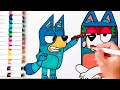 bluey makes up her dad bandit | bluey drawing | drawings for kids