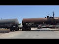 Eastbound UP Manifest w/GP40N and GP60N Trailing at Lafayette St. Crossing in El Paso, TX