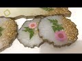 how to make resin tray & coasters with dry flowers