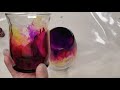 Easy, beautiful alcohol ink vase with plastic wrap