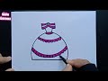 how to drawing a beautiful dress ||easy drawing step by step ||drawing for girls ||new drawing video