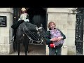 HORSE BITES DOWN ON WOMAN’S HAND! | Horse Guards, Royal guard, Kings Guard, Horse, London, 2024