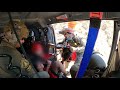 Helicopter hoist rescue of female for medical aid injury, Rescue 9