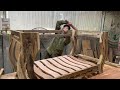 Amazing Woodworking Skills // Building an Elegant Bent Ebony Tea Table