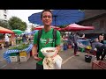 Asian Street Food - EGG NOODLES + SAMOSAS! | Friday Morning Market in Chiang Mai, Thailand!