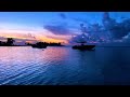 4K |  Sunset at Pereybere Public Beach in 3 min timelapse (The side with villas) Mauritius