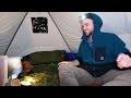 Winter Camping with a New Hot Tent / Stove / Toboggan