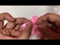 DIY Ribbon Flowers-How to Make a Ribbon Rose-Làm hoa Hồng bằng Ruy Băng