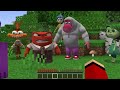 Joy , Disgust , Fear , Anger vs 3 Paw Patrol House jj and mikey in Inside Out 2 Minecraft ! Maizen