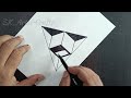 How to draw 3d art on paper easy step by step || 3d illusion drawing easy ||