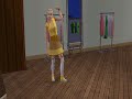 Customized ILoveYou Dress, 3T2 Anubis, DeeDee The Sims 2, Yellow, flower pattern