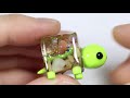 How to DIY Cube Garden Terrarium Turtle Resin/Polymer Clay Tutorial