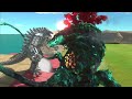 Aquatics Battle - The Bloop VS Evolution Godzilla 2014 x Human Team - Animal Revolt Battle Simulator