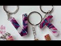 DIY Epoxy Resin Craft and Accessories | Alphabet Letter Keychains |Resin Crafts | Water Marbling