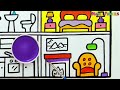 House Cross Section Drawing, Painting and Coloring for Kids, Toddlers | How to Draw, Paint Easy #262