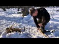 Spontaneous bowdrill fire in the snow