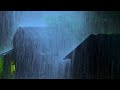 Beat Stress & Goodbye Insomnia in 3 Minutes with Heavy Rain & Thunder Sounds on a Tin Roof at Night