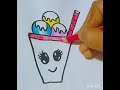 how to draw a cute cup Ice-cream |step by step |very Eazy drawing |