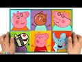 Peppa Pig Family, Friend face Jelly Coloring & Painting | Belajar Menggambar Mewarnai untuk keluarga