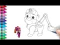 How to Draw Paw Patrol The Movie || Drawing Paw Patrol Rubble 🐾