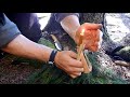 lighting a candle in the bush // Kerze mit firesteel entzünden