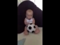 Jack Wilshere's Baby Archie showing off his football skills.