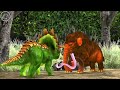 Giant Monster vs Woolly Mammoth Elephant Save Buffalo & Goat Escape Battle Animal Revolt Fights