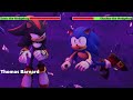 Sonic the Hedgehog vs. Shadow the Hedgehog with healthbars 3/4