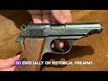 Blood on historical firearms