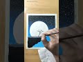 Drawing with oil pastel / Moonlight night scenery drawing #shorts