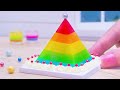 Amazing rainbow jelly cake 🌈 Coolest Miniature Rainbow Jelly Decorating with M&M's Candy