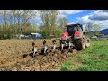 Wet spring plowing Case IH Optum 300 cvx + Lemken EurOpal 8 [ Challenging headland plowing ]