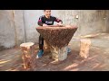 Genius Boy Left 'Speechless' By Restoration Of 320-Year-Old Antique Tree Stump: Woodworking Products