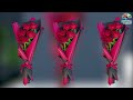 5 Roses Wrapping Using Only 1 Paper | flower wrapping techniques | Flower Bouquet arrangement