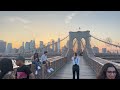Walking over the Brooklyn Bridge into Manhattan 2024