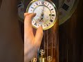 Amazing Germany Striking Vienna Clock,3 Brass Weights Driven,Carved Wood Case