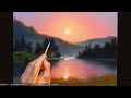 ❤️ Acrylic Painting - Summer Sunset / Landscape Art / Easy Drawing Tutorials / Satisfying Relaxing