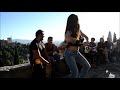 Mirador San nicolas Albaycin en Granada, rumba improvisada con Gitanos Lisa carmen