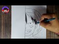 How To Draw Monkey D.Luffy ||| Monkey Luffy D half face drawing