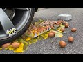 Experiment Car vs 100 eggs!! | Satisfying | Crushing Crunchy & Soft Things by Car | Det Ex