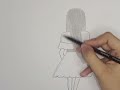 Easy girl backside drawing | pencil drawing girl for beginners | Sketchy vibes