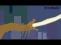 king ghidorah vs destoroyah | kaiju battle | PPANIMAN | animation